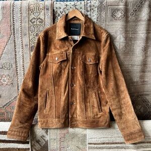 Deus Ex Machina Django Suede Jacket in Brown Tan